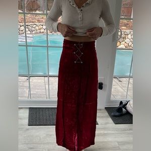 Vintage 70’s 80’s maxi skirts.  One black and one red.